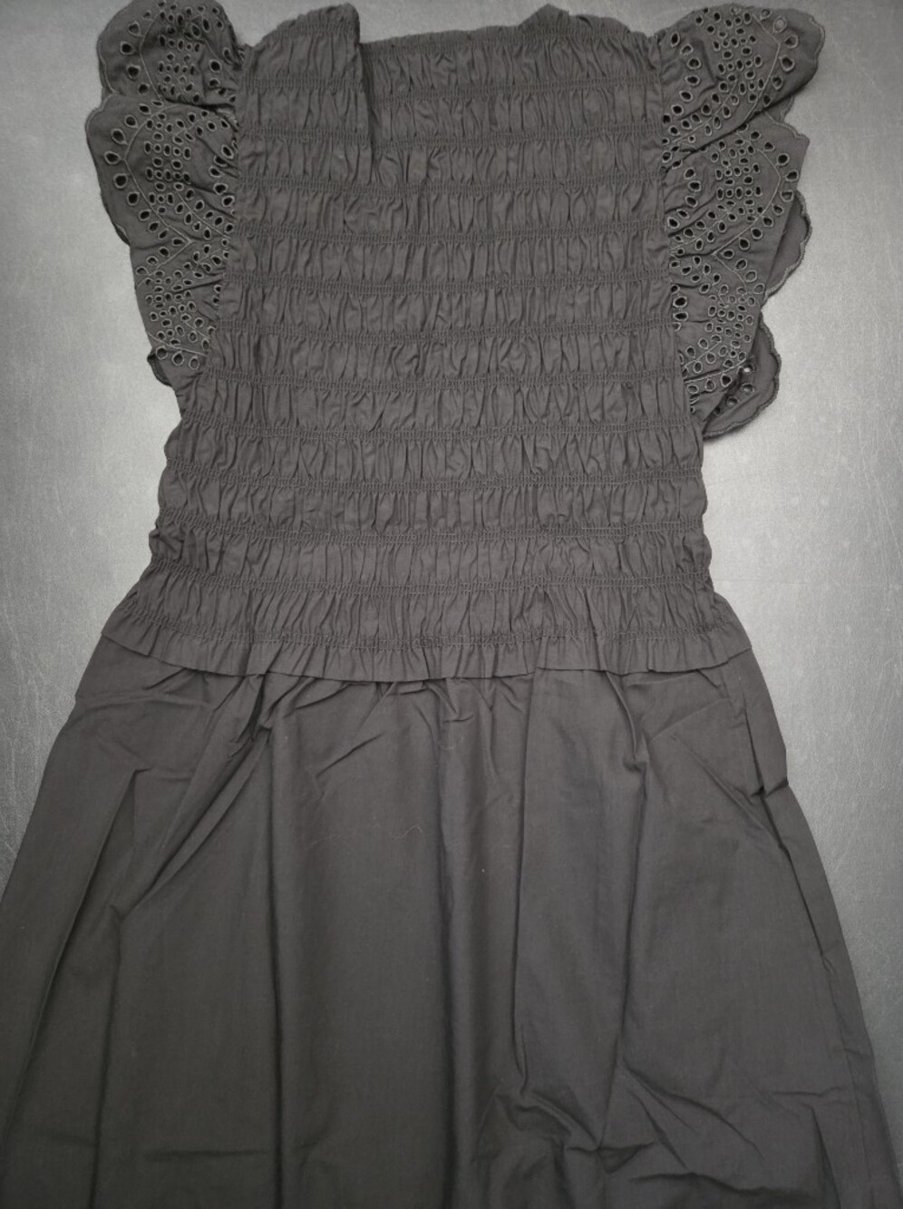 NWT-Calypso St. Barth Flutter Sleeve Eyelet Detail Cotton/Tencel Midi Dress- XL - Picture 15 of 16